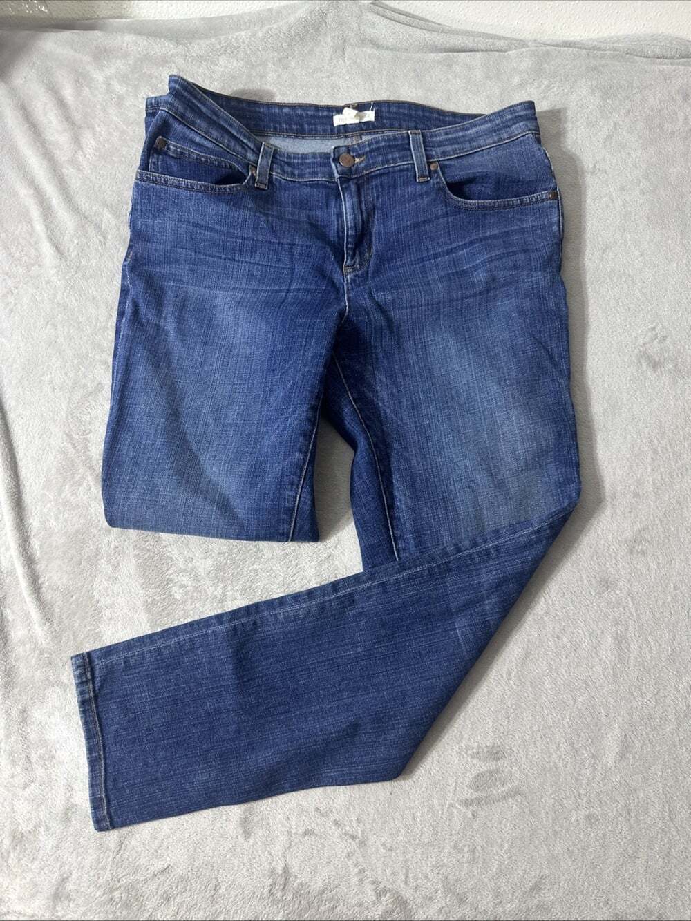 Eileen Fisher Women’s Size 8 Organic Cotton Blue Straight Leg Jeans